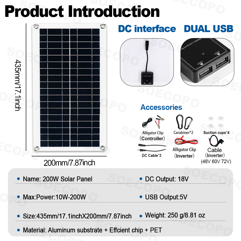 Kit solaire 30000W pour extéri - Rv Solar Kit 400W avis et prix